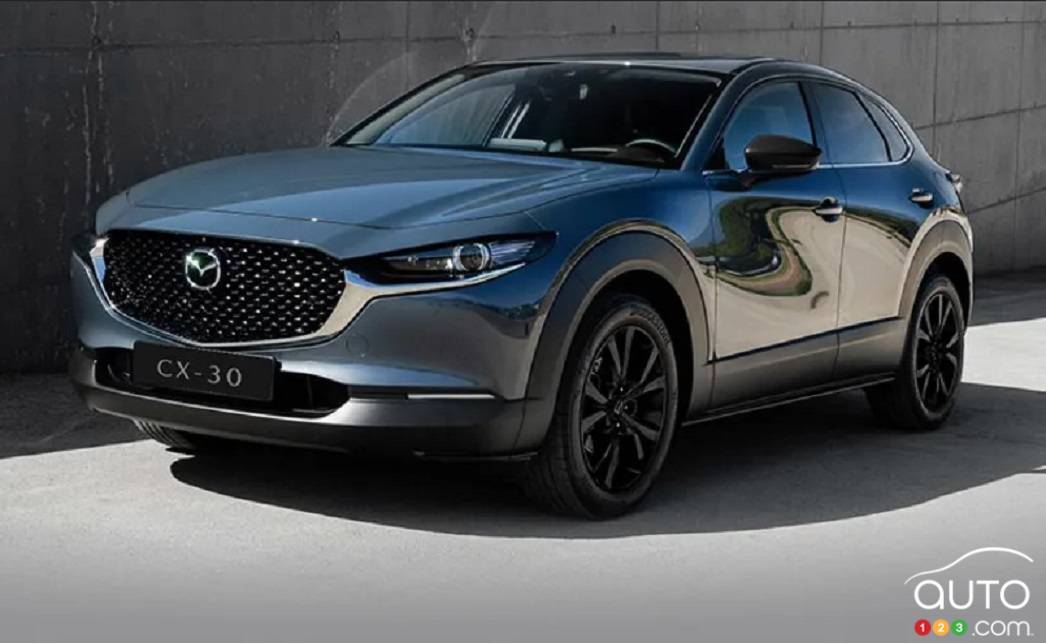 Mazda CX-30 turbo 2021, trois quarts avant